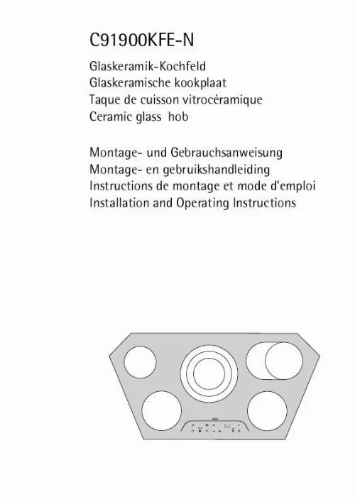 Mode d'emploi AEG-ELECTROLUX 91900KFE-N(AEG)