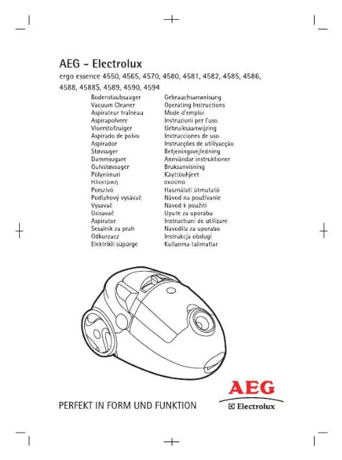 Mode d'emploi AEG-ELECTROLUX AE4505