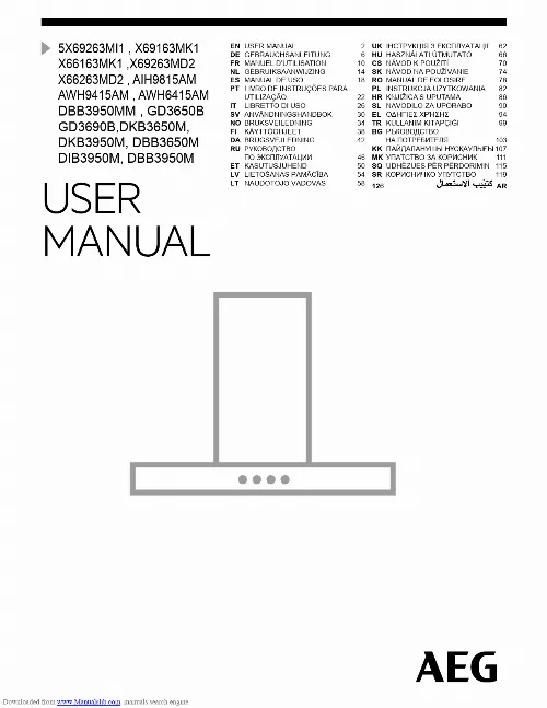 Mode d'emploi AEG-ELECTROLUX AIH9815AM