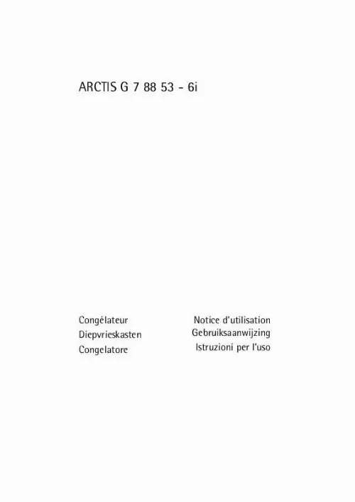 Mode d'emploi AEG-ELECTROLUX ARCTIS G 7 88 53-6I