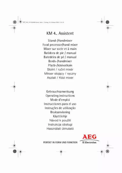 Mode d'emploi AEG-ELECTROLUX ASSISTENT KM 450
