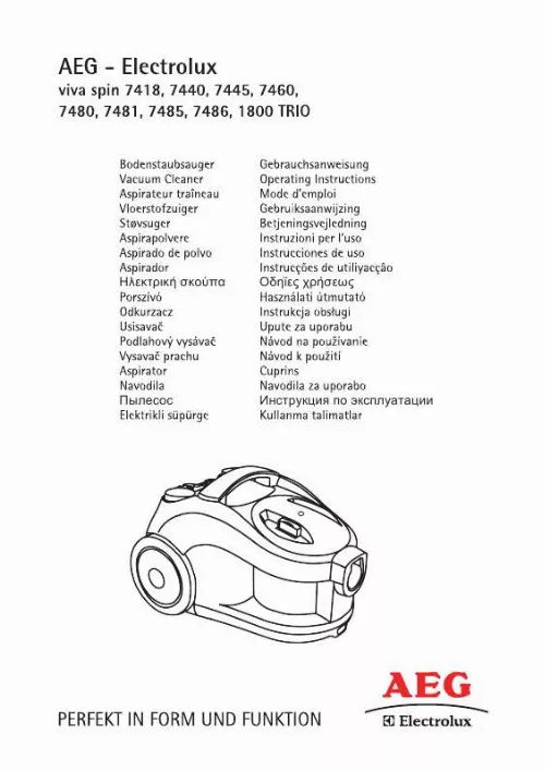 Mode d'emploi AEG-ELECTROLUX AVS1800