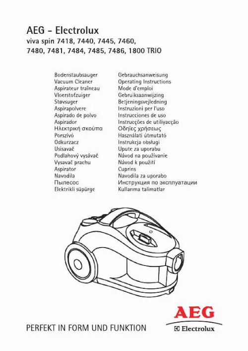 Mode d'emploi AEG-ELECTROLUX AVS7485