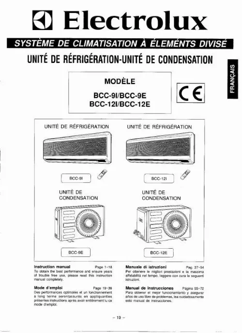 Mode d'emploi AEG-ELECTROLUX BCC-12E