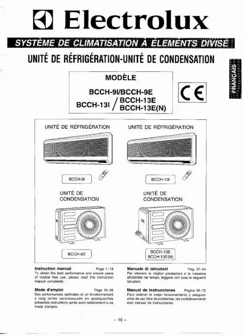 Mode d'emploi AEG-ELECTROLUX BCCH-13I