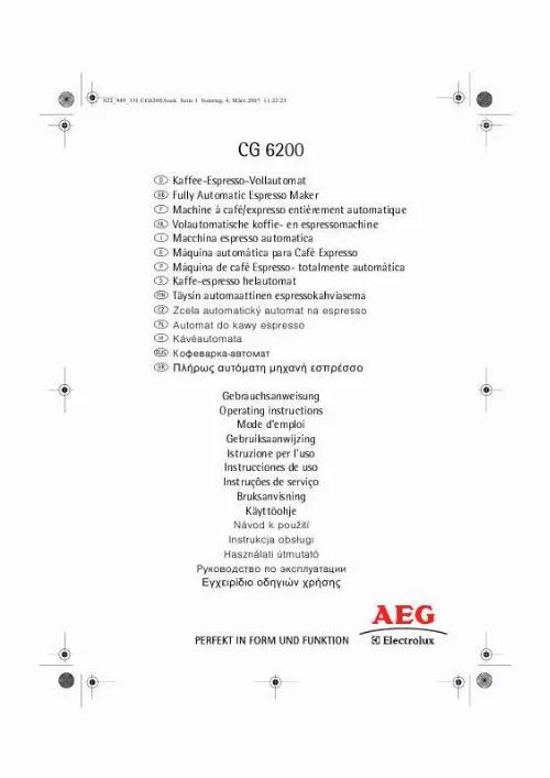 Mode d'emploi AEG-ELECTROLUX CG 6200