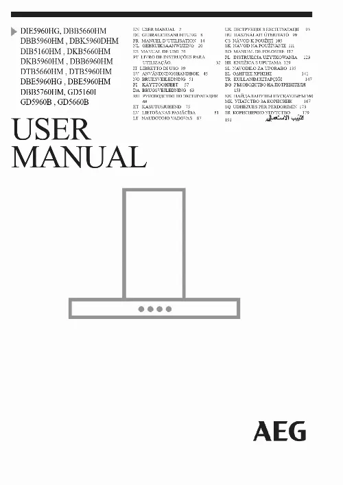 Mode d'emploi AEG-ELECTROLUX DD6390-M