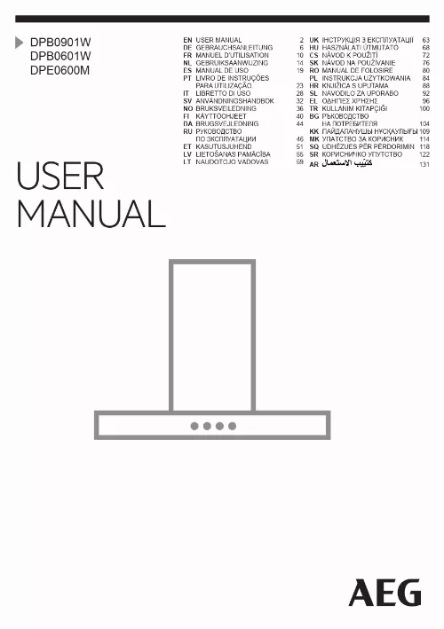 Mode d'emploi AEG-ELECTROLUX DPB0601W