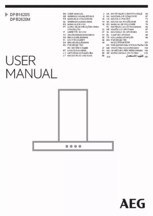 Mode d'emploi AEG-ELECTROLUX DPB1620S