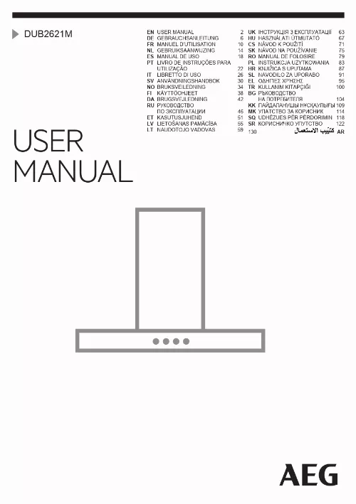 Mode d'emploi AEG-ELECTROLUX DUB2621M