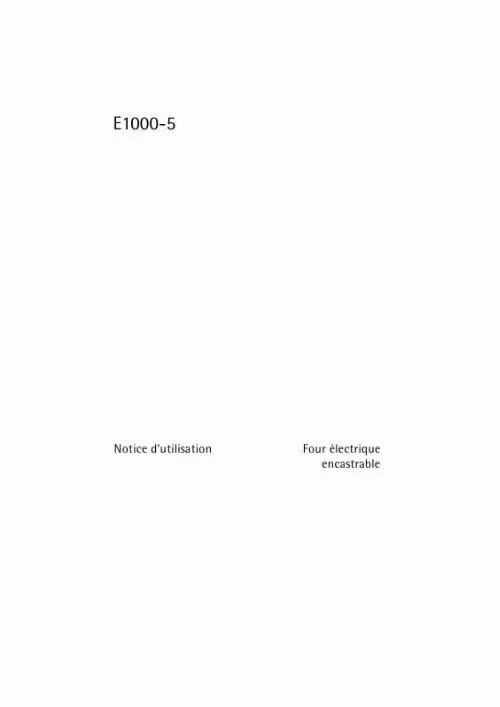 Mode d'emploi AEG-ELECTROLUX E1000-5-M