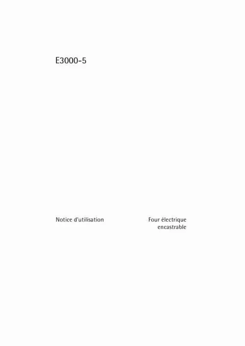 Mode d'emploi AEG-ELECTROLUX E3000-5-W