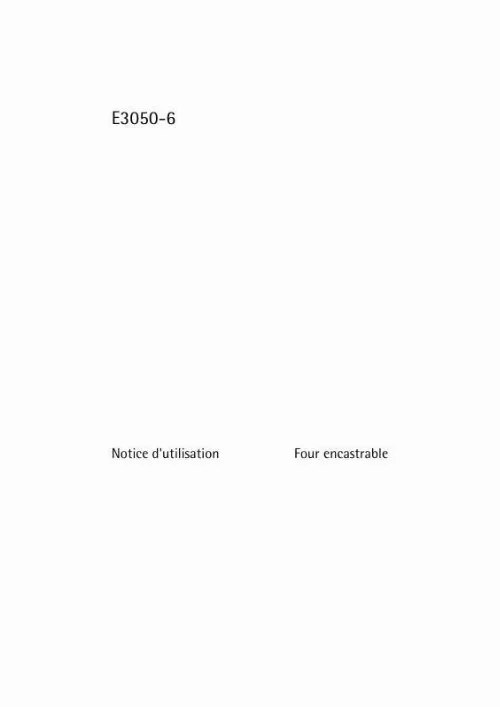 Mode d'emploi AEG-ELECTROLUX E3050-6-D