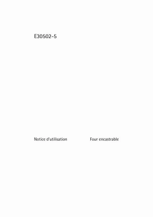 Mode d'emploi AEG-ELECTROLUX E30502-5-D