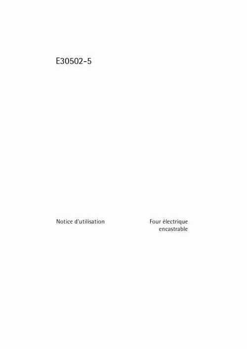 Mode d'emploi AEG-ELECTROLUX E30502-5-W