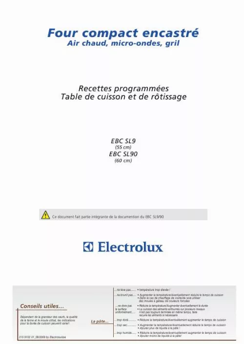 Mode d'emploi AEG-ELECTROLUX EBCSL9WE