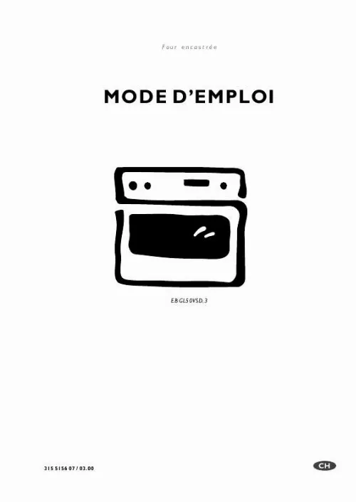 Mode d'emploi AEG-ELECTROLUX EBGL50VSD.3