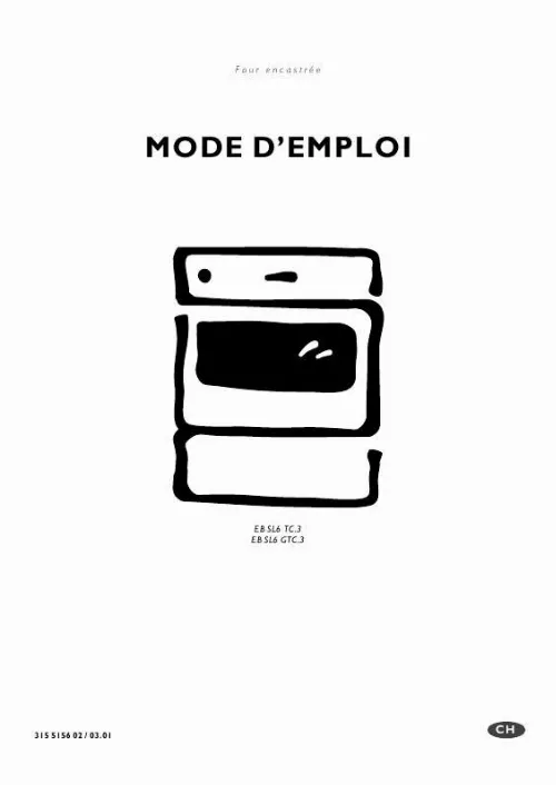 Mode d'emploi AEG-ELECTROLUX EBSL6GTC.3CN