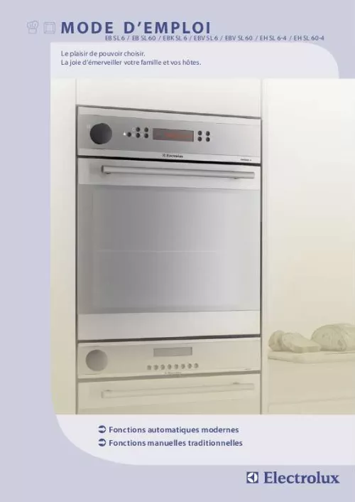 Mode d'emploi AEG-ELECTROLUX EBVSL6 SP