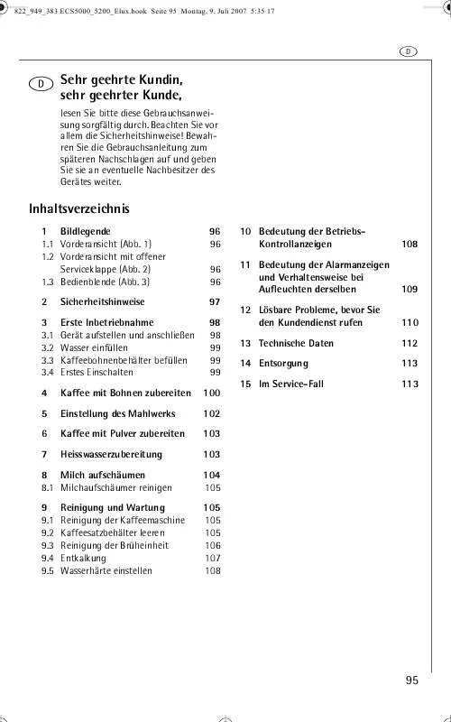 Mode d'emploi AEG-ELECTROLUX ECS5200