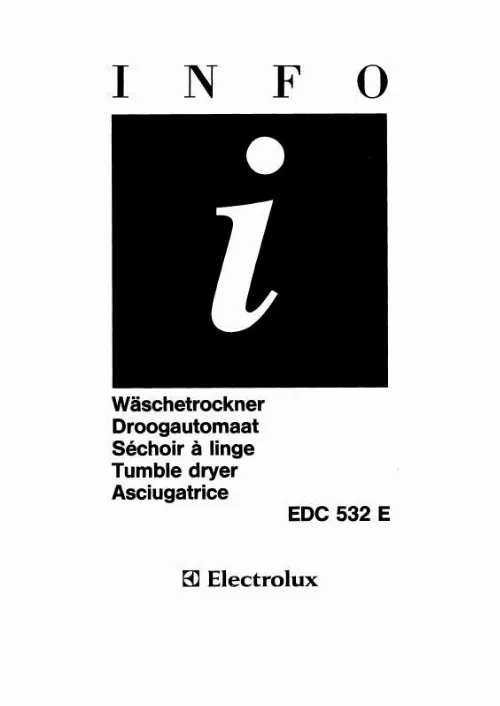 Mode d'emploi AEG-ELECTROLUX EDC532E