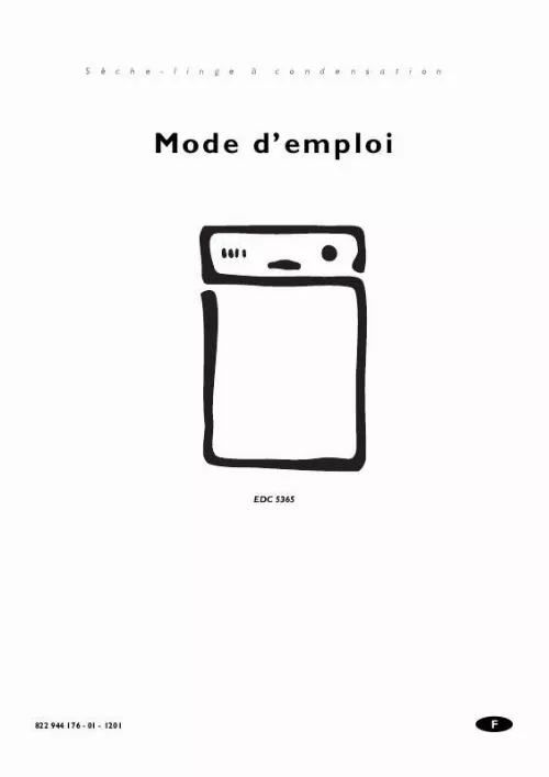 Mode d'emploi AEG-ELECTROLUX EDC5365