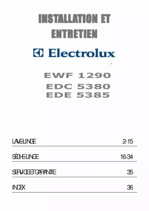 Mode d'emploi AEG-ELECTROLUX EDC5380