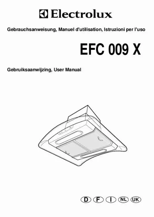 Mode d'emploi AEG-ELECTROLUX EFC009X/CH