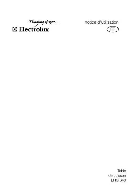 Mode d'emploi AEG-ELECTROLUX EHG640W