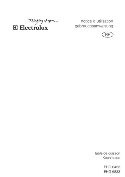 Mode d'emploi AEG-ELECTROLUX EHG6833R
