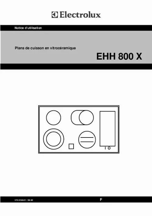 Mode d'emploi AEG-ELECTROLUX EHH800X