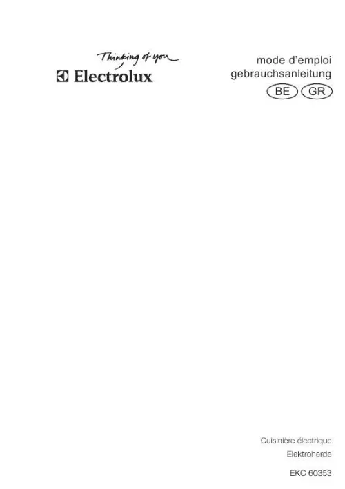 Mode d'emploi AEG-ELECTROLUX EKC60353X