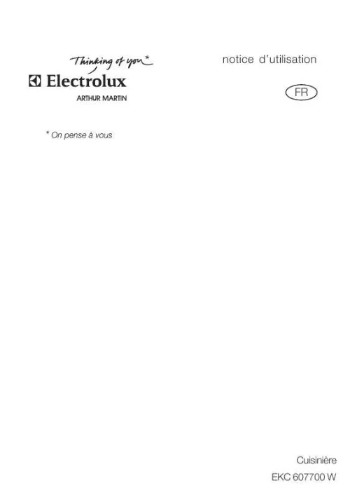 Mode d'emploi AEG-ELECTROLUX EKC607700W