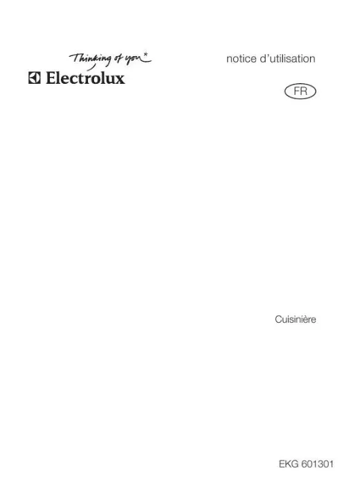 Mode d'emploi AEG-ELECTROLUX EKG601301W