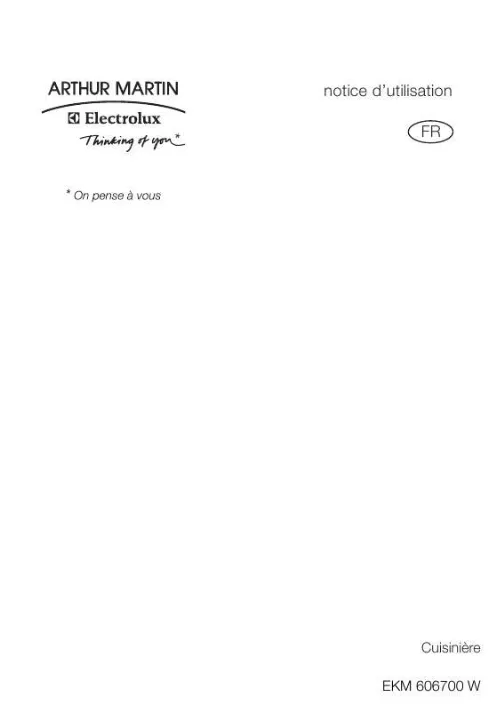 Mode d'emploi AEG-ELECTROLUX EKM606700W
