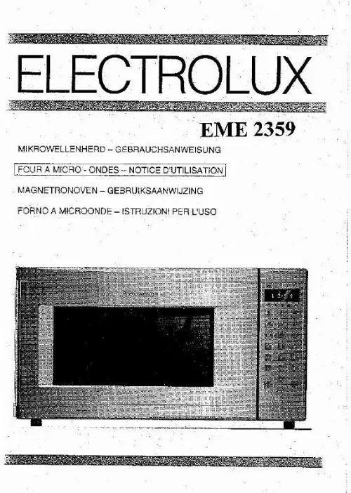 Mode d'emploi AEG-ELECTROLUX EME2359