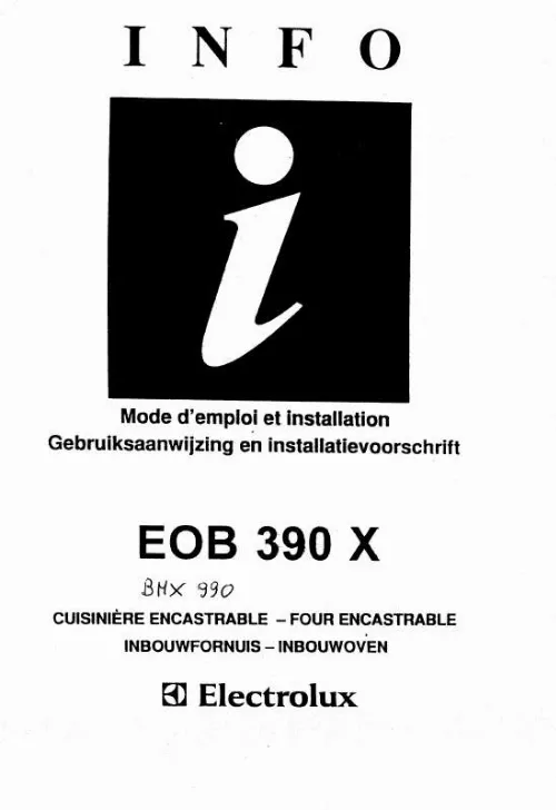 Mode d'emploi AEG-ELECTROLUX EOB390X