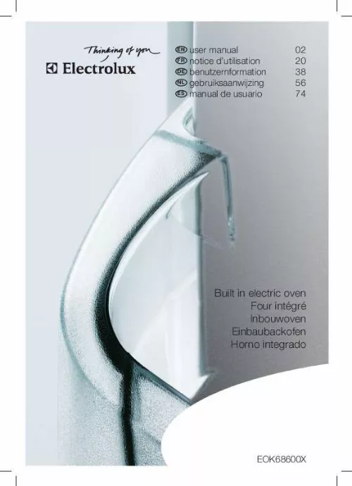 Mode d'emploi AEG-ELECTROLUX EOK68600X