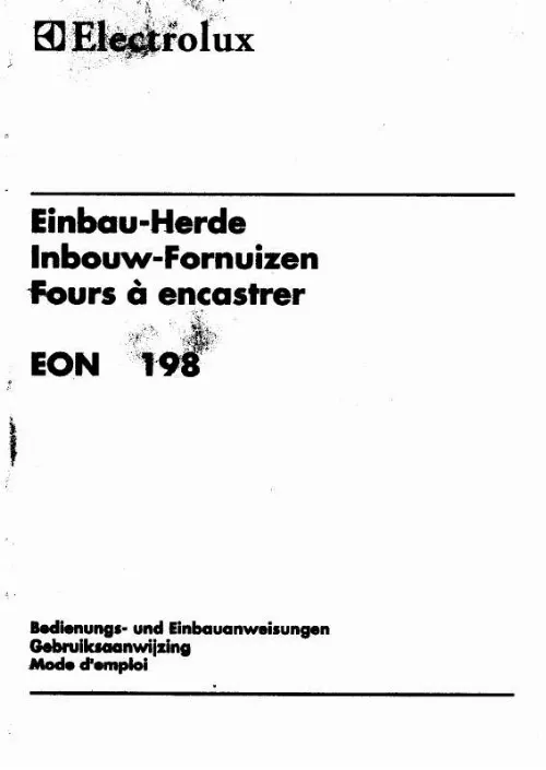 Mode d'emploi AEG-ELECTROLUX EON198B