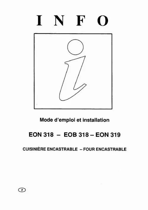 Mode d'emploi AEG-ELECTROLUX EON319