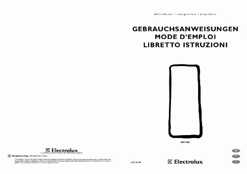 Mode d'emploi AEG-ELECTROLUX ERO3420