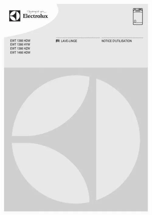 Mode d'emploi AEG-ELECTROLUX EWT1366HDW