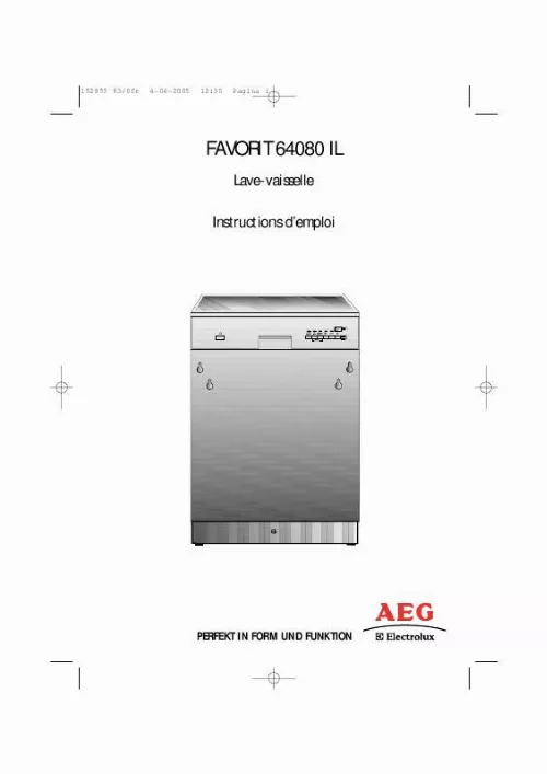 Mode d'emploi AEG-ELECTROLUX F64080ILW