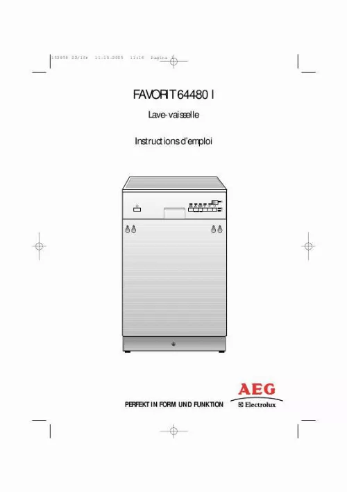 Mode d'emploi AEG-ELECTROLUX F64480I-W