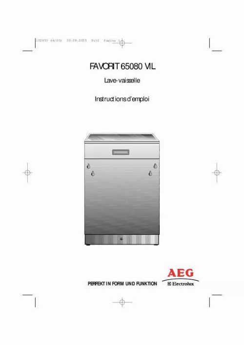 Mode d'emploi AEG-ELECTROLUX F65080VIL