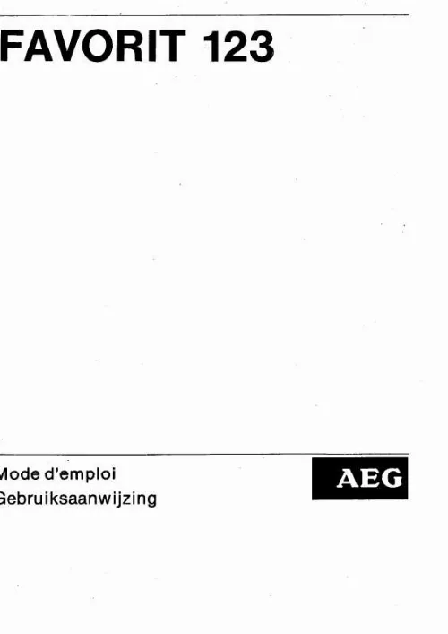Mode d'emploi AEG-ELECTROLUX FAV123