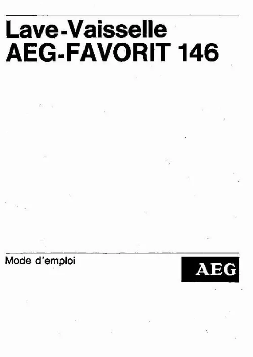 Mode d'emploi AEG-ELECTROLUX FAV146U