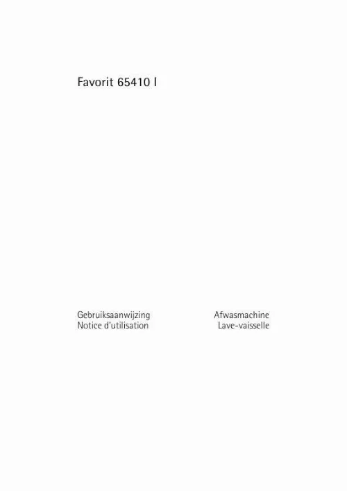 Mode d'emploi AEG-ELECTROLUX FAVORIT 65410 I