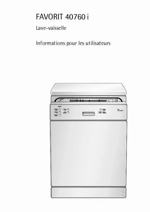 Mode d'emploi AEG-ELECTROLUX FAVORIT40760IW