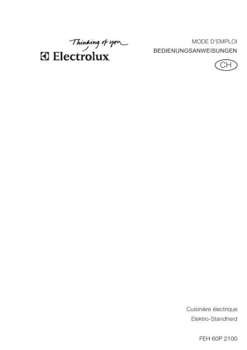 Mode d'emploi AEG-ELECTROLUX FEH60P2100